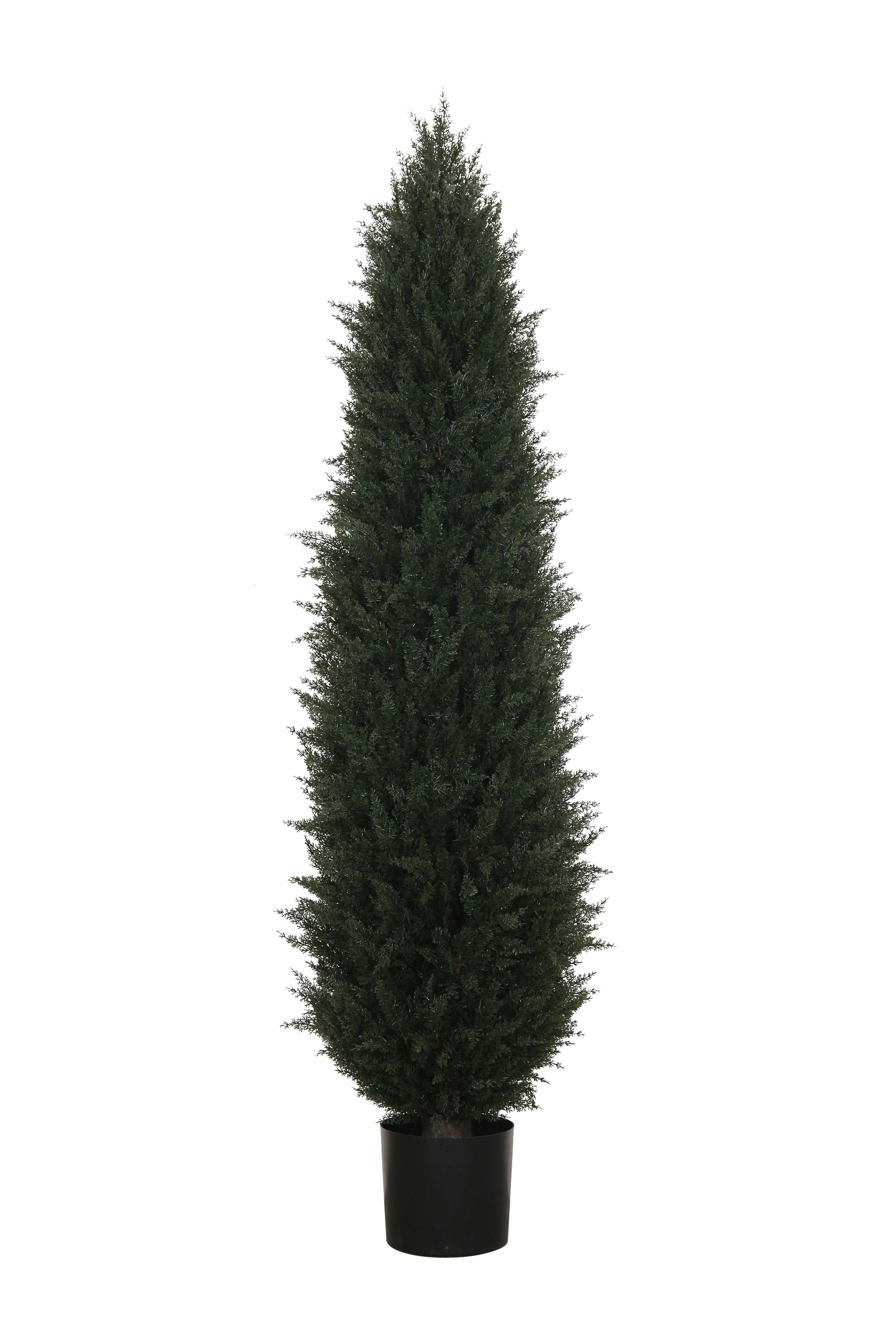 Artificial Cedar Outdoor Artificial Shrub Sunlight Resistant Leafy Potted Plant for Indoor Porch of Home and Office 
